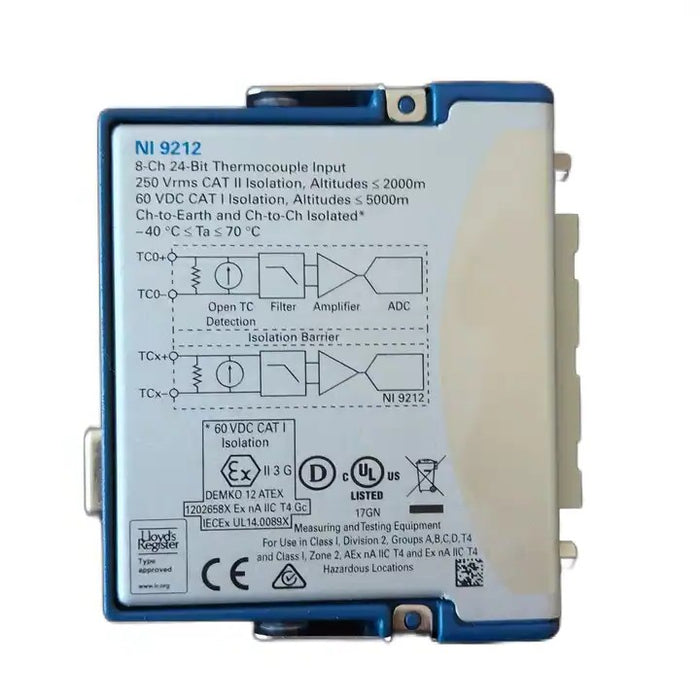 NI-9212 - 8-Channel, 95 S/s/ch Simultaneous, ±78 mV C Series Temperature Input Module
