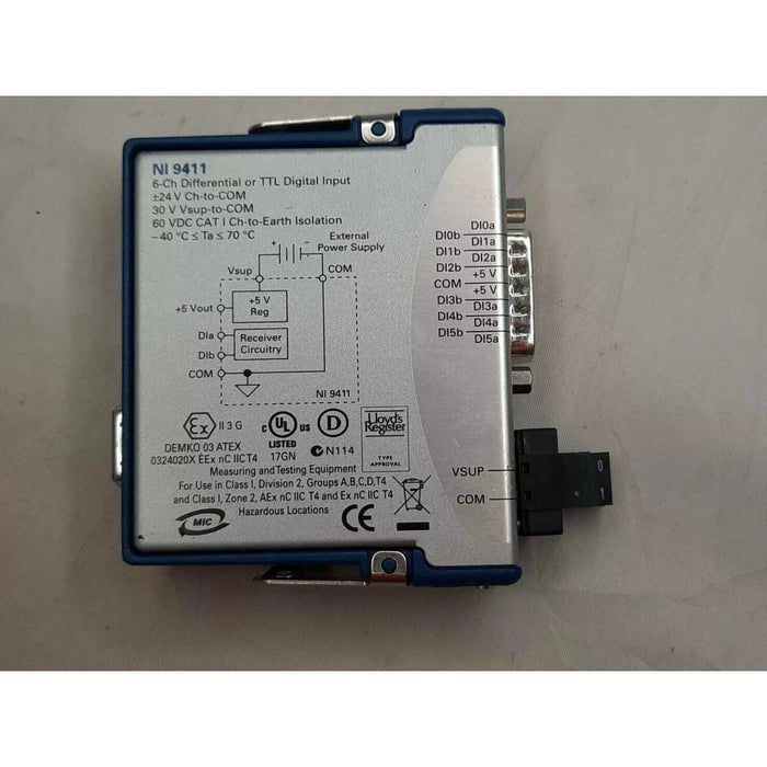 NI-9411 - ±5 V to 24 V, 6 Differential/Single-Ended Channels, 500 ns C Series Digital Module