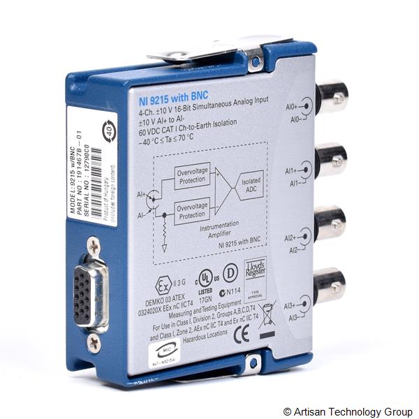 NI-9215 (BNC) - BNC Connector, 4 Analog Inputs, Voltage Input Module