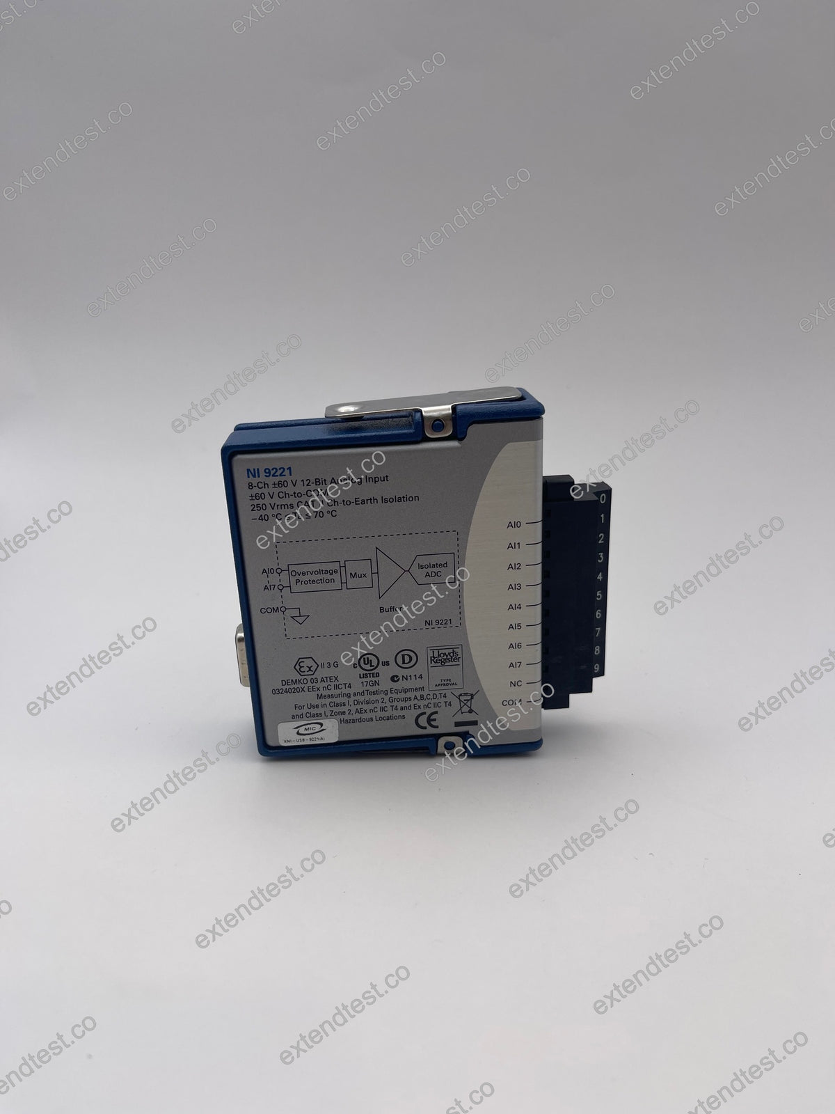 NI 9221 - Voltage Input Module, 800 kSPS, 12 bit, 8 Input, -60 V to 60 ...