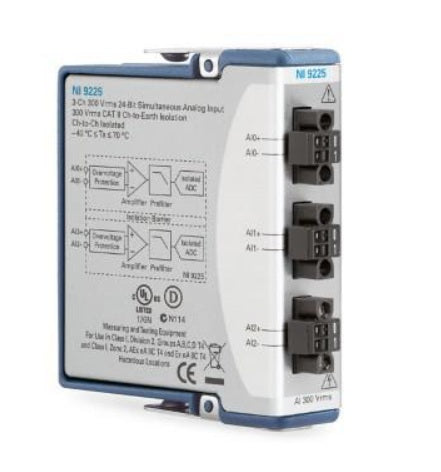 NI-9225 - 3-Channel, Simultaneous Input, C Series Voltage Input Module