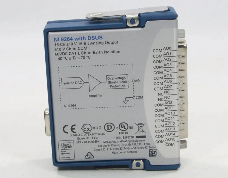 NI-9264 DSUB- 16-Channel, DSUB Options, C Series Voltage Output Module