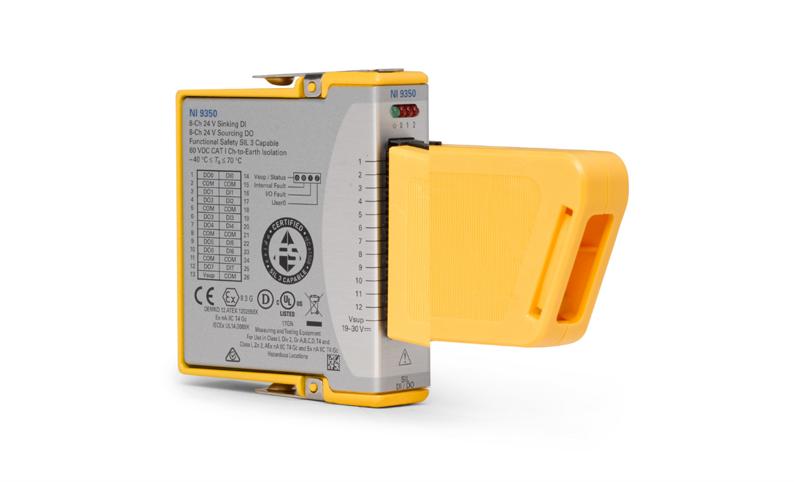 NI-9350 - 8 Channels, Sinking Input, Sourcing Output, Functional Safety Module