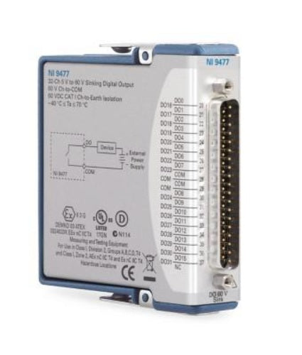 NI-9477 - 32-Channel, 37-Pin D-SUB Connector, 60 V Signals, C Series Digital Module