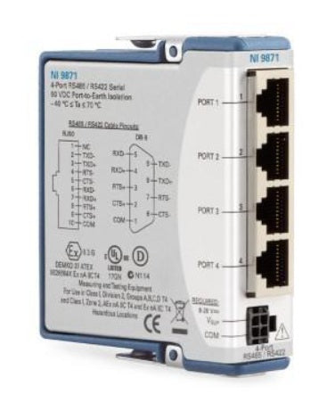 NI-9871 - 4-Port, 3.68 Mbits/s Baud Rate, C Series Serial Interface Module