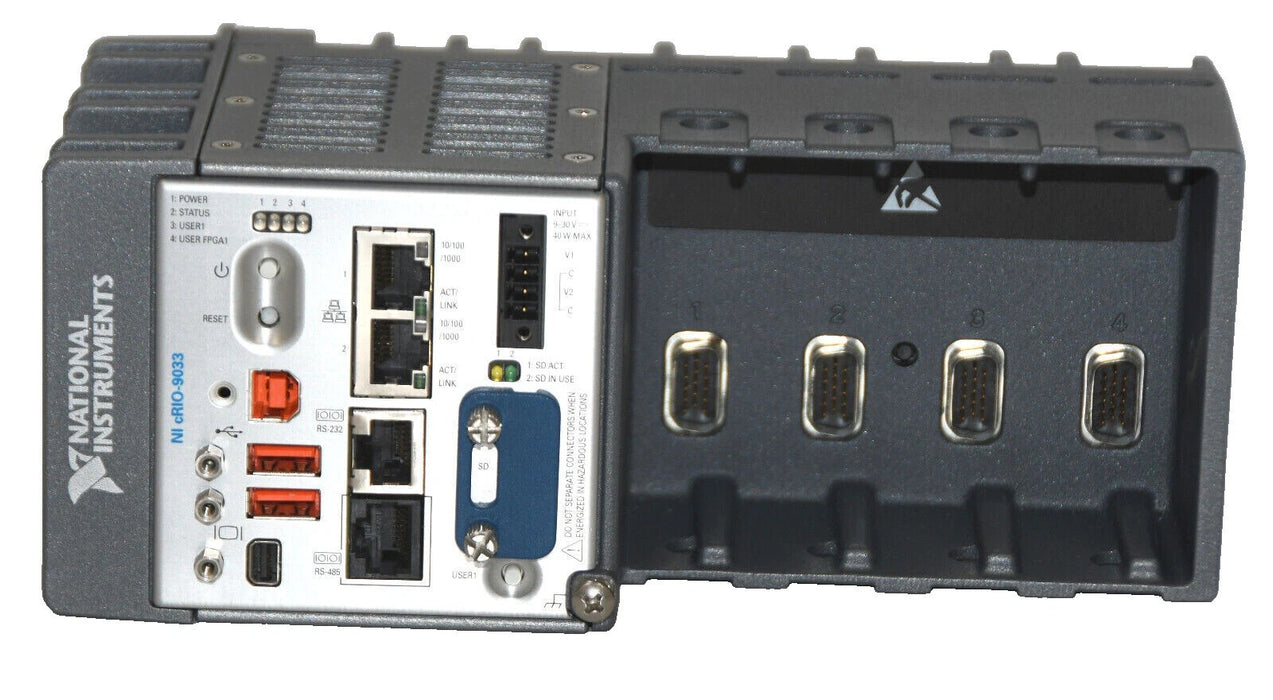 cRIO-9033 - 1.33 GHz Dual-Core CPU, 2 GB DRAM, 8 GB Storage, Kintex-7 160T FPGA, Extended Temperature, 4-Slot CompactRIO Controller